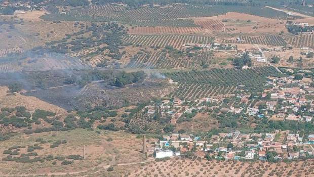 <i>Incendio declarado en Linares. / Infoca. </i>