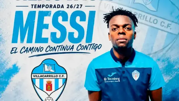 <i>Anuncio de la renovación de Messi con el Villacarrillo. </i>