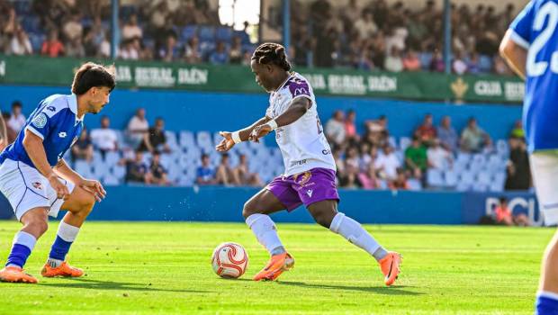 <i>Moha encara en una acción del partido /Real Jaén/Miranda López</i>