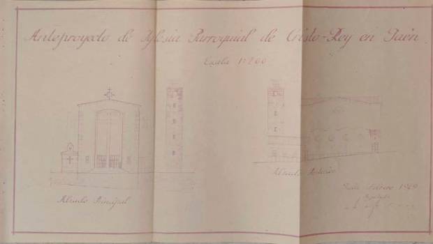 <i>Anteproyecto de Iglesia Parroquial de Cristo-Rey en Jaén. / Ayuntamiento de Jaén. </i>
