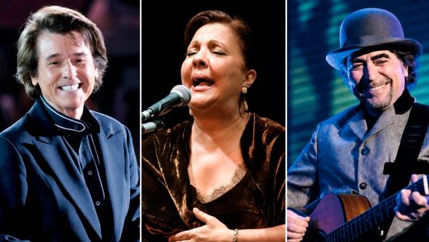 <i>Raphael, Carmen Linares y Joaquín Sabina. / Archivo histórico de Diario JAÉN. </i>