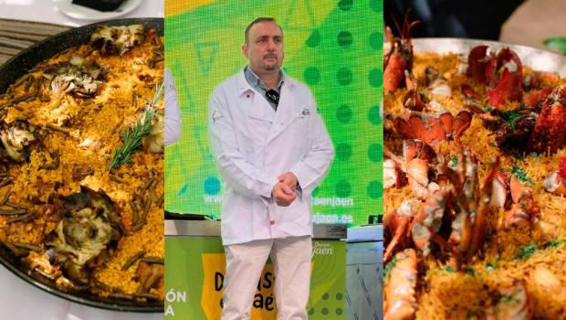 <i>Javier Manjón Mora y dos de sus platos.</i>