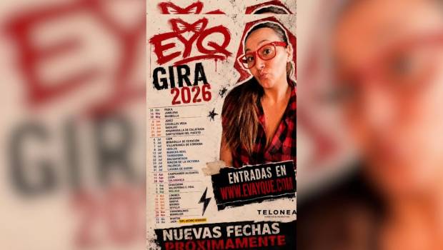 <i>Cartel con las fechas de la gira de la humorista jiennense “Eva y Qué”. / Redes Sociales “Eva y Qué”·</i>