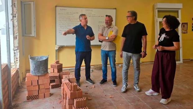 <i>Visita de Javier Padorno a las obras. / Ayuntamiento de Jaén. </i>