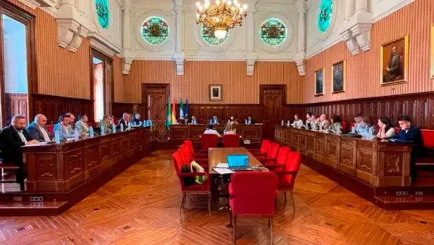<i>Imagen de archivo de un pleno de la Diputación Provincial. / Diputación de Jaén. </i>