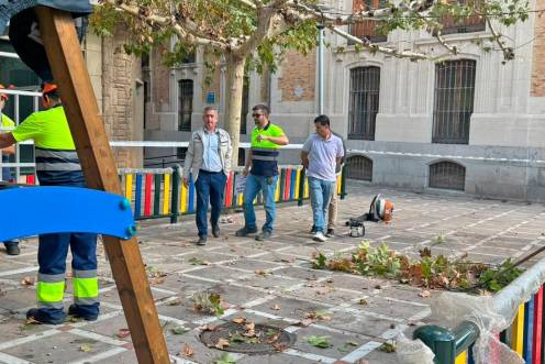 <i>Javier Padorno hace una visita técnica a la nueva instalación. / Ayuntamiento de Jaén.</i>