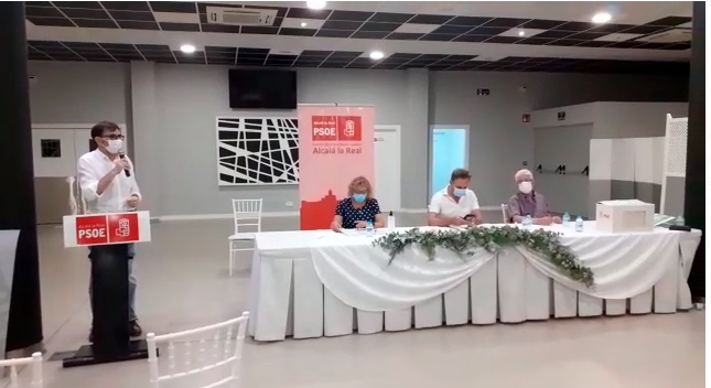<i>Juan Ángel Pérez, tras ser elegido como nuevo secretario general del PSOE de Alcalá la Real.</i>