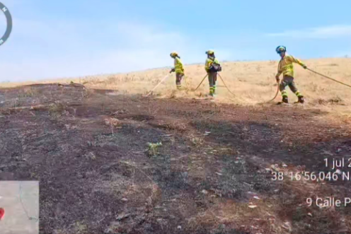 <i>Labores de extinción del cuerpo de bomberos. / Clip del video del Plan Infoca. </i>