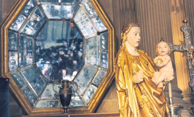 <i>La Virgen de la Capilla, después de la restauración. / Agustín Muñoz / Diario JAÉN.</i>