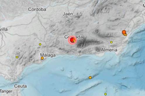 <i>Imagen del lugar donde se ha producido el terremoto. / Instituto Geográfico Nacional (IGN). </i>