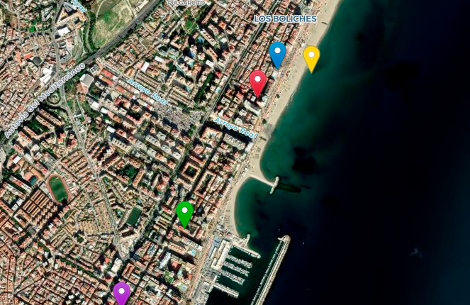 <i>Al hacer zoom, se pueden comprobar a tiempo real los puntos de venta </i><i>—</i><i>en este caso Fuengirola</i><i>—</i><i> y su disponibilidad.</i>