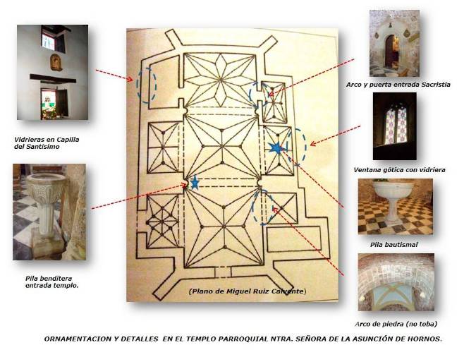 <i>Ornamentación y detalles en el interior del templo. </i>