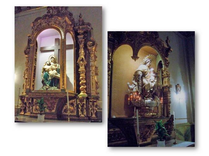 <i>Capillas laterales de la nave central (La Piedad y la Virgen del Carmen).</i>