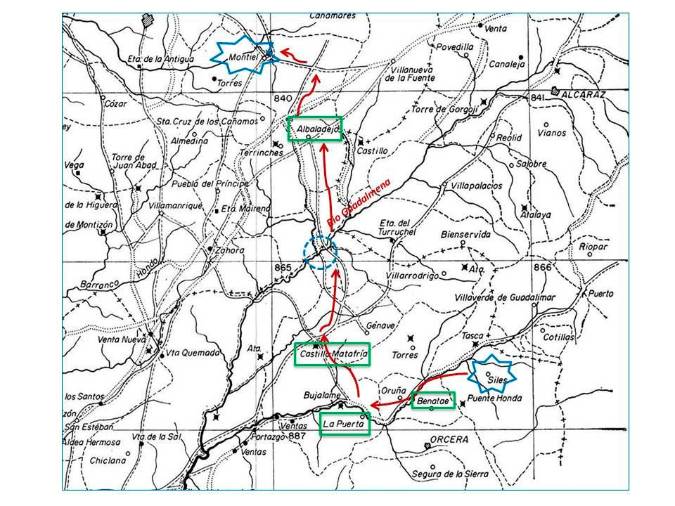 <i>Traza del camino entre Siles y Montiel.</i>