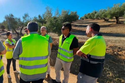 <i>Visita de Soledad Aranda a las obras de emergencia de los caminos rurales de Marmolejo. / Junta de Andalucía. </i>