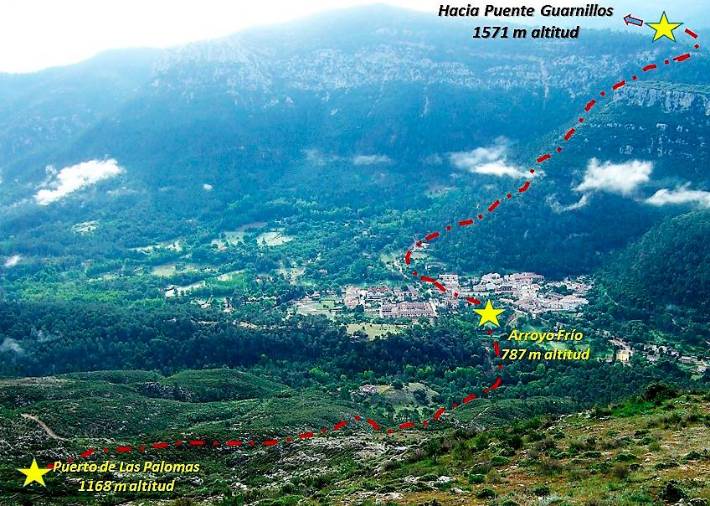 <i>Vista por donde va la traza de la subida a puente Guarnillos (5,700 kilómetros), desde el puerto de las Palomas. </i>