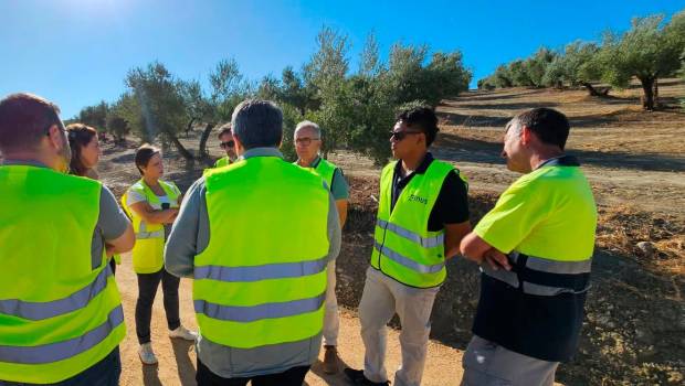 <i>Visita de Soledad Aranda a las obras de emergencia de los caminos rurales de Marmolejo. / Junta de Andalucía. </i>