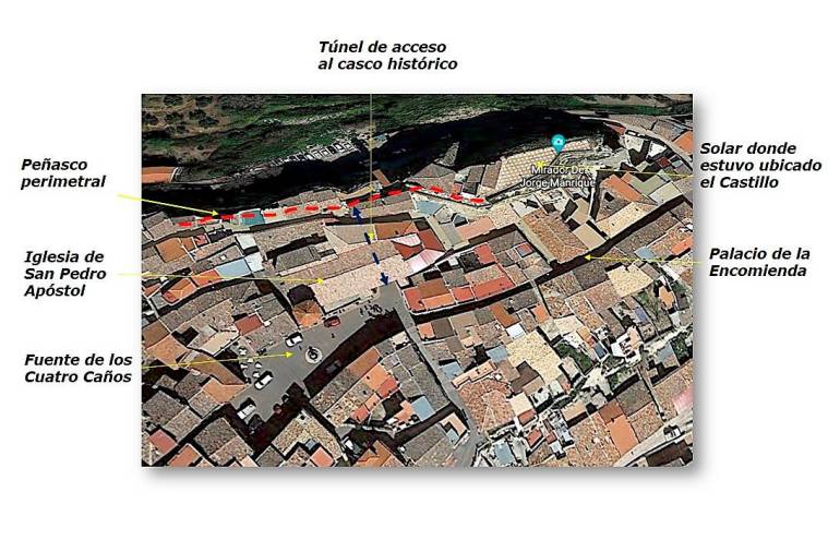 <i>Vista aérea del casco histórico.</i>