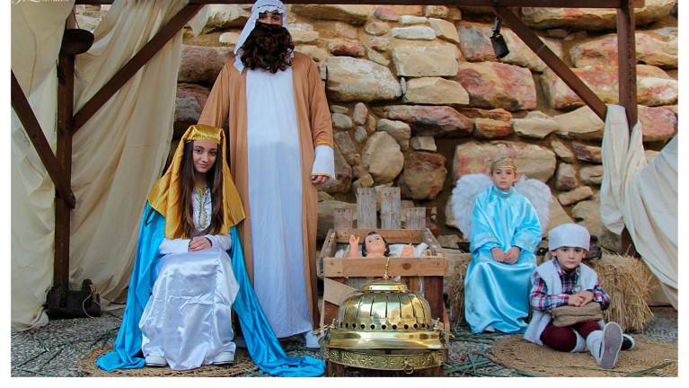 Recreación vívida en Ibros del ambiente que envolvió el nacimiento de Jesucristo