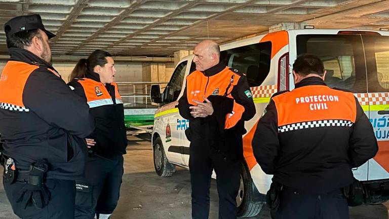 Voluntarios de Protección Civil de Andújar trabajan en Adamuz