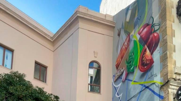 Homenaje al salmorejo en el segundo mural de “Jaén se pinta”