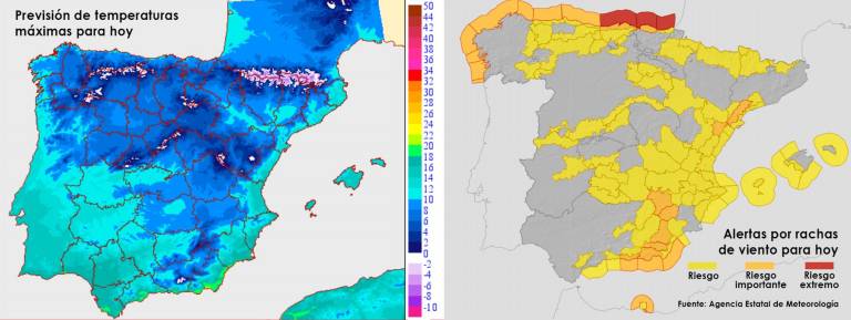 El viento sopla fuerte en la sierra