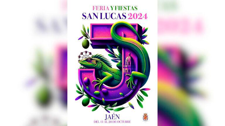 El morado o el Lagarto de la Magdalena, emblemas del cartel de la Feria de San Lucas 2024