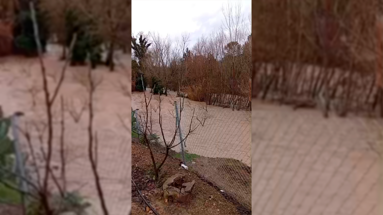 Así se encuentra esta mañana el paraje de Puente Palomilla