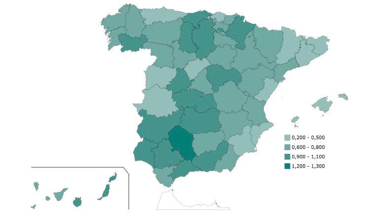 Jaén sube un 0,6% sus precios en octubre, por debajo de la media andaluza