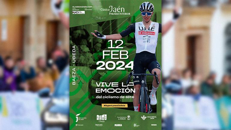 El campeón Pogačar amenaza incluso desde el cartel de la Clásica Jaén Paraíso Interior