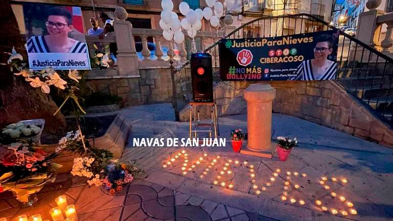 Recordatorio de Nieves en una concentración celebrada en navas en septiembre de 2022. / Justicia Para Nieves / Vía Europa Press.