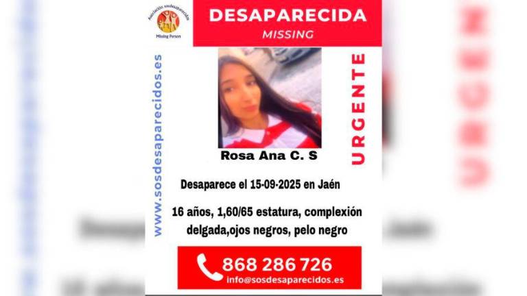 Desaparecida una menor de 16 años en Jaén
