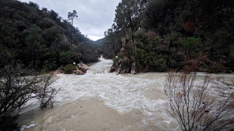 Río Borosa, que va al Guadalquivir y este desemboca en el pantano de El Tranco.