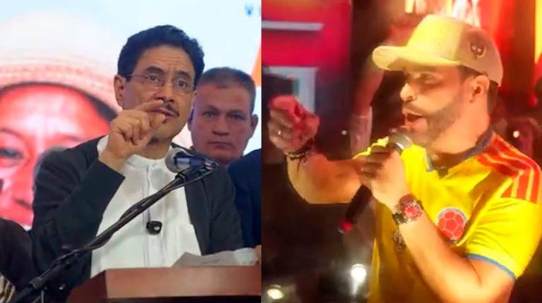 <i>Los candidatos colombianos Abelardo de la Espriella e Iván Cepeda. / Europa Press.</i>