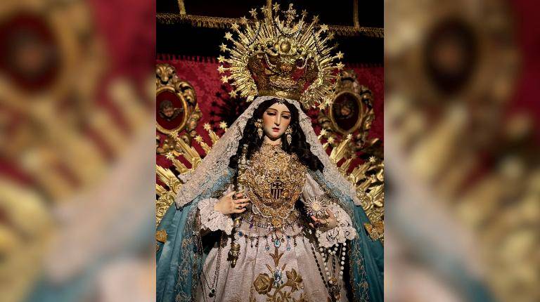<i>Imagen de Nuestra Señora de las Mercedes, que protagonizará un traslado histórico el viernes.</i>