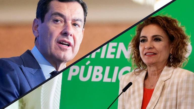 <i>Juanma Moreno y María Jesús Montero. Archivo. / Europa Press.</i>