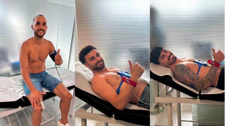 <i>Boyis, César Velasco y João Frezzatto se someten a las pruebas médicas. </i>