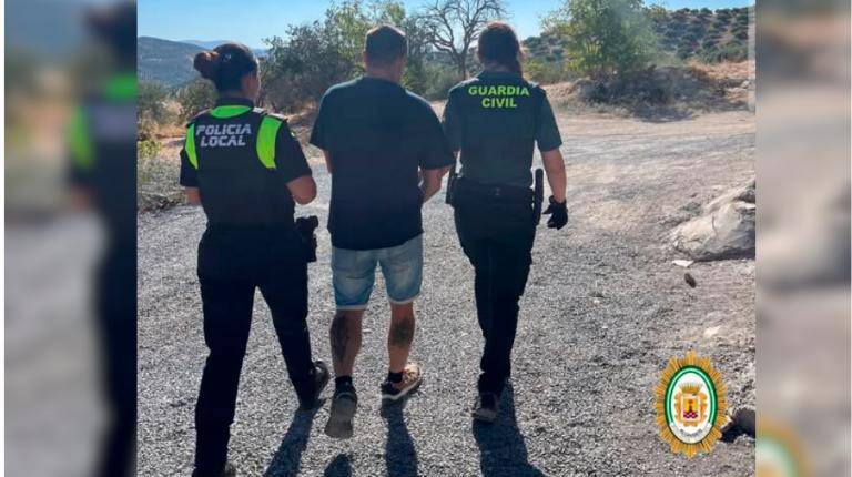 <i>Foto de la detención. / Policía Local de Alcaudete. </i>