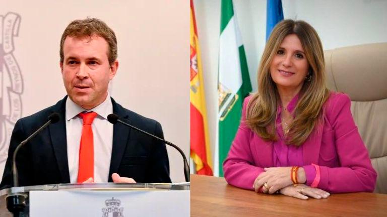 El alcalde de Jaén, Julio Millán, y la alcaldesa de Linares, Auxi del Olmo.