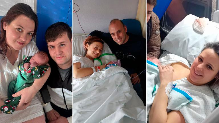 Mateo abre 2026 junto a Iván y Paula, los primeros nacidos de la provincia