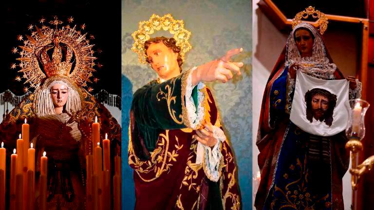 La Virgen de los Dolores, San Juan y la Verónica regresan al Camarín tras su restauración