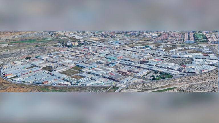 <i>Vista aérea del Polígono Industrial de Los Olivares, en imagen de archivo. / AEPO. </i>
