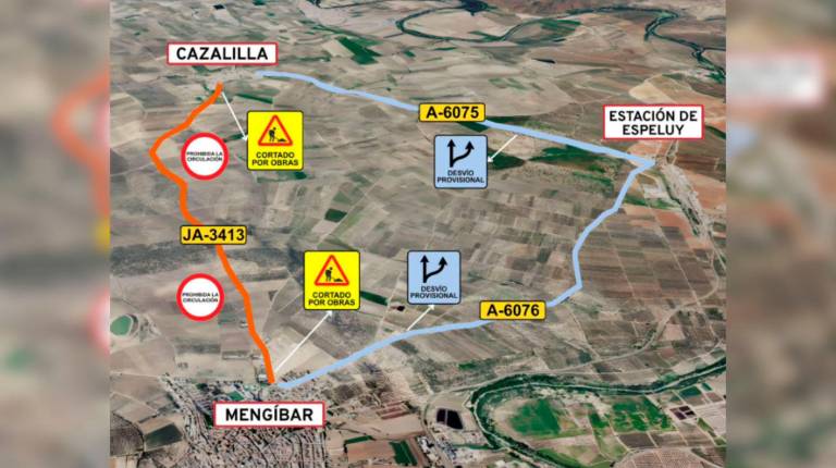 <i>Mapa de las obras. / Ayuntamiento de Mengíbar. </i>