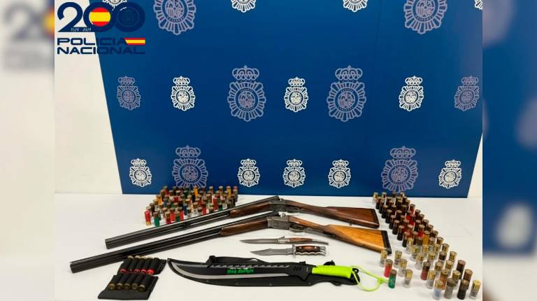 <i>Imagen de las armas encontradas. / Policía Nacional.</i>