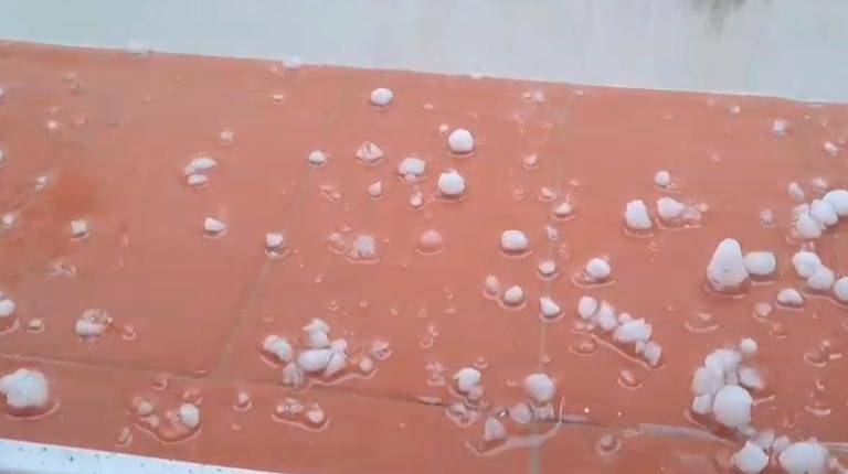 <i>Tormenta de granizo en Jaén.</i>