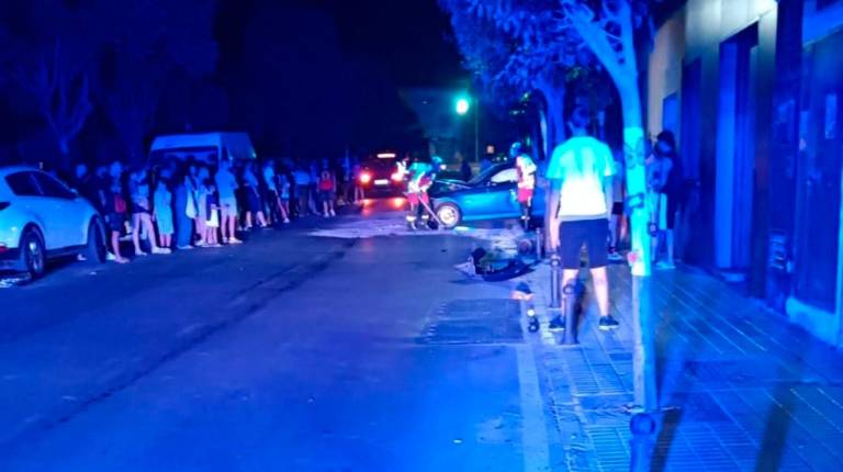 <i>Accidente en la calle Juan Montilla.</i>