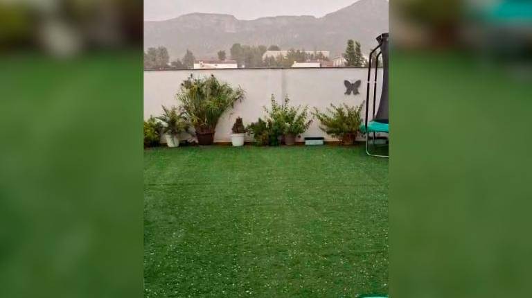 <i>Tormenta de granizo en Los Villares de Jaén. </i>
