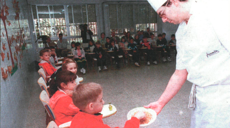 <i>Los alumnos de tercer curso de Primaria del colegio público “Navas de Tolosa” de la capital. / Archivo histórico Diario JAÉN. </i>