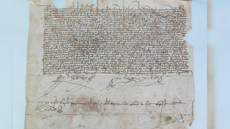 <i>Reclutamiento de los Reyes Católicos para la Guerra de Granada. / Ayuntamiento de Jaén. </i>