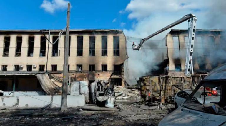 <i>Imagen de archivo de un ataque ruso sobre Kiev. / Europa Press. </i>